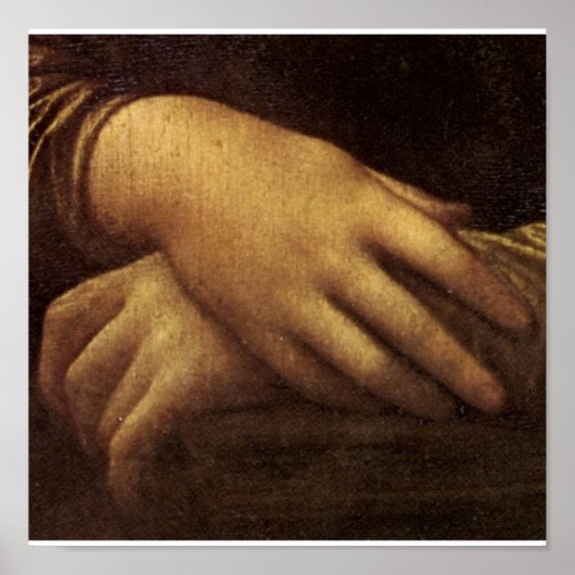 Mona Lisa's hand van Leonardo da Vinci c. 1505-151 Poster (Voorkant)
