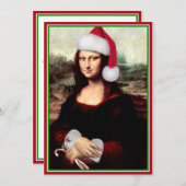 Mona Lisa's kerstkerstkerstkerstkerstfeest Feestdagenkaart (Voorkant / Achterkant)