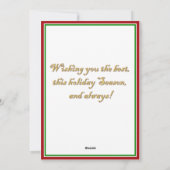 Mona Lisa's kerstkerstkerstkerstkerstfeest Feestdagenkaart (Achterkant)