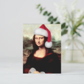 Mona Lisa's kerstkerstkerstkerstkerstfeest Kaart (Staand voorkant)