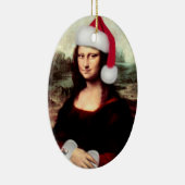 Mona Lisa's kerstkerstkerstkerstkerstfeest Keramisch Ornament (Rechts)