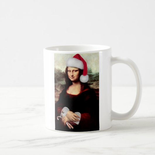 Mona Lisa's kerstkerstkerstkerstkerstfeest Koffiemok (Rechts)