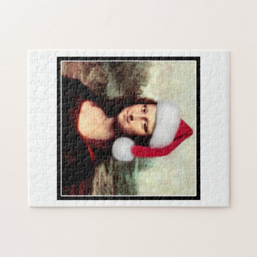 Mona Lisa's kerstkerstkerstkerstkerstfeest Legpuzzel (Horizontaal)