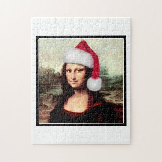 Mona Lisa's kerstkerstkerstkerstkerstfeest Legpuzzel (Verticaal)