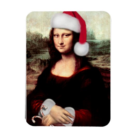 Mona Lisa's kerstkerstkerstkerstkerstfeest Magneet (Verticaal)