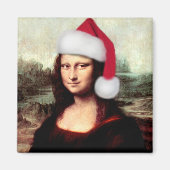 Mona Lisa's kerstkerstkerstkerstkerstfeest Magneet (Voorkant)