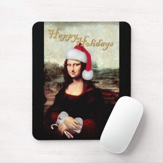 Mona Lisa's kerstkerstkerstkerstkerstfeest Muismat (Met muis)