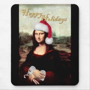Mona Lisa's kerstkerstkerstkerstkerstfeest Muismat