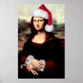 Mona Lisa's kerstkerstkerstkerstkerstfeest Poster (Voorkant)