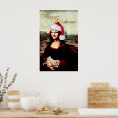 Mona Lisa's kerstkerstkerstkerstkerstfeest Poster (Keuken)