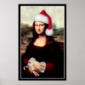 Mona Lisa's kerstkerstkerstkerstkerstfeest Poster (Voorkant)