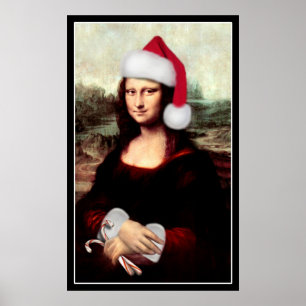 Mona Lisa's kerstkerstkerstkerstkerstfeest Poster