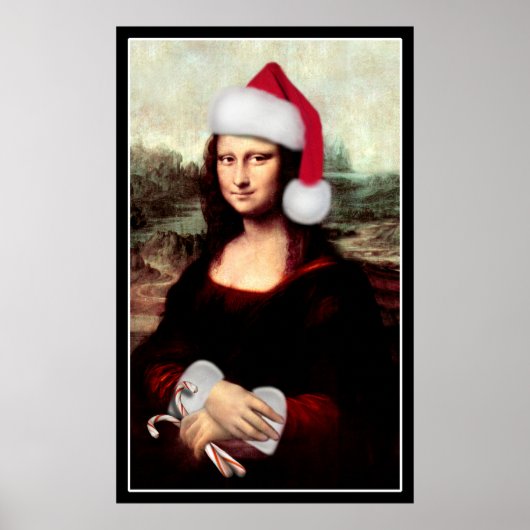 Mona Lisa's kerstkerstkerstkerstkerstfeest Poster (Voorkant)