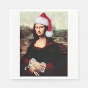 Mona Lisa's kerstkerstkerstkerstkerstfeest Servetten