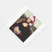 Mona Lisa's kerstkerstkerstkerstkerstfeest Servetten (Hoek)