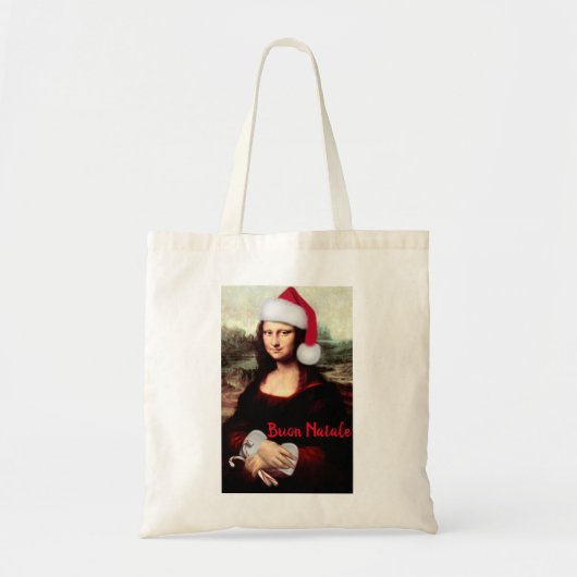 Mona Lisa's kerstkerstkerstkerstkerstfeest Tote Bag (Voorkant)