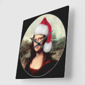 Mona Lisa's kerstkerstkerstkerstkerstfeest Vierkante Klok (Hoek)