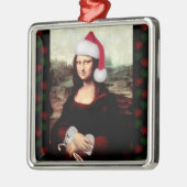 Mona Lisa's Kerstmis Metalen Ornament (Links)