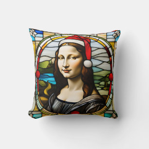 Mona Lisa's Merry Mischief - Kerst 2024 Kussen