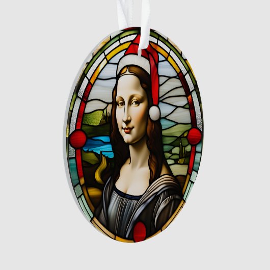Mona Lisa's Merry Mischief - Kerst 2024 Ornament (voorkant)
