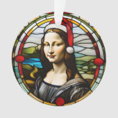 Mona Lisa's Merry Mischief - Kerst 2024 Ornament (voorkant)