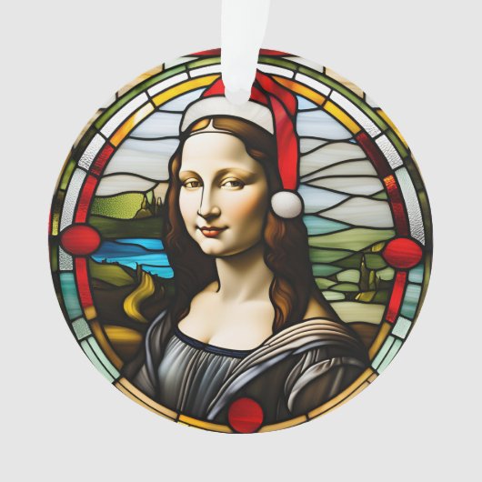 Mona Lisa's Merry Mischief - Kerst 2024 Ornament (voorkant)