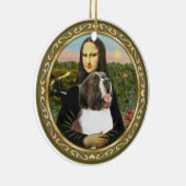 Mona Lisa's Saint Bernard Keramisch Ornament (Rechts)