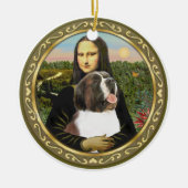 Mona Lisa's Saint Bernard Keramisch Ornament (Voorkant)