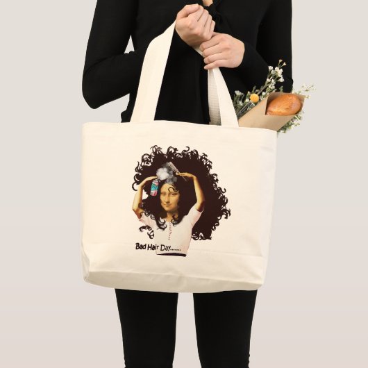 Mona Lisa's Slechte Haardag Grote Tote Bag (Voorkant (product))
