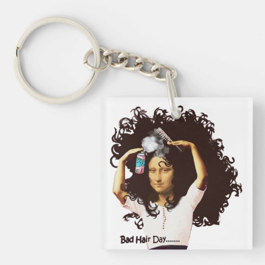 Mona Lisa's Slechte Haardag Sleutelhanger (Voorkant)