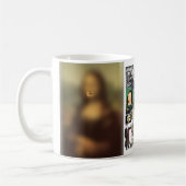 Mona Lisa's Smile Souvenir Fun Collage Mok (Links)