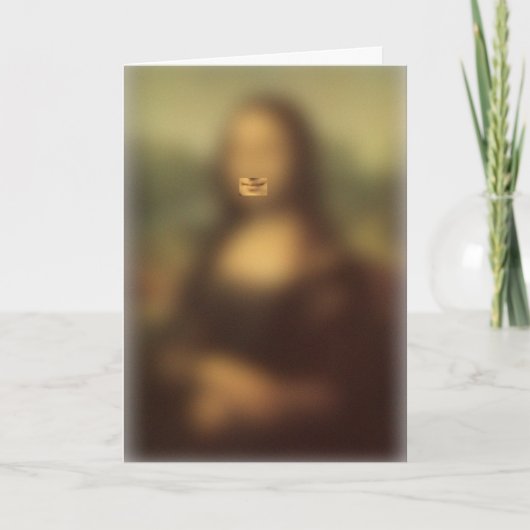 Mona Lisa's Smile Souvenir Gevouwen Wenskaart Kaart (Voorkant)