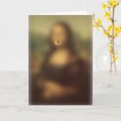 Mona Lisa's Smile Souvenir Gevouwen Wenskaart Kaart (Gele Bloem)