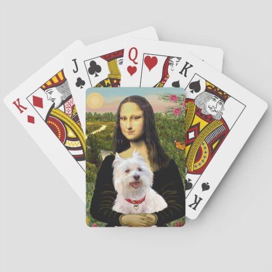 Mona Lisa's West Highland Terrier Speelkaarten (Achterkant)