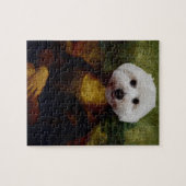 Mona Maltese Mona Lisa Dog Painting Legpuzzel (Horizontaal)
