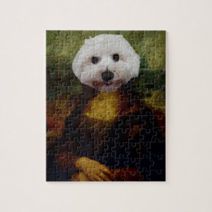 Mona Maltese Mona Lisa Dog Painting Legpuzzel