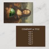 Mona 'Melona' Lisa houdt van zoetwatermeloenen Visitekaartje (Voorkant / Achterkant)