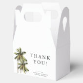 MONA Minimalistische Palm Beach Ocean Gable Bedankdoosjes (Geopend)