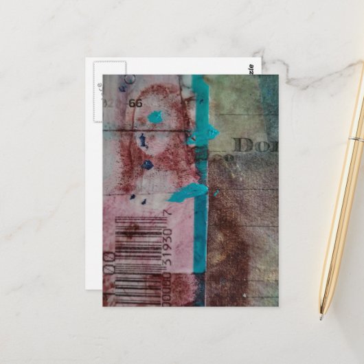 Mona Mixed Media Briefkaart (Voorkant / Achterkant in situ)