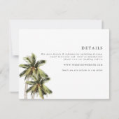 MONA Modern Minimalist Tropical Palm Beach Details Kaart (Voorkant)