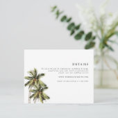 MONA Modern Minimalist Tropical Palm Beach Details Kaart (Staand voorkant)