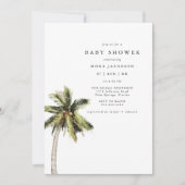 MONA Modern Tropisch Palm Beach Baby shower Kaart (Voorkant)
