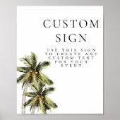 MONA Moderne Minimale palmboom Tropical Custom Sig Poster (Voorkant)