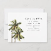MONA Moderne Minimalistische Tropische Palm Uitnod Kaart (Voorkant)