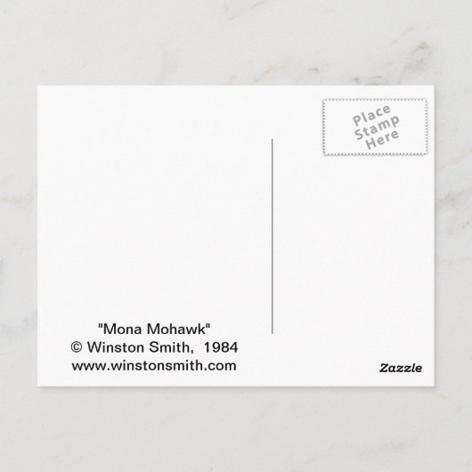 Mona Mohawk Briefkaart (Achterkant)