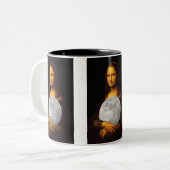 Mona Moona Lisa Tweekleurige Koffiemok (Voorkant links)
