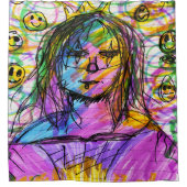 Mona Pop Douchegordijn (Voorkant)