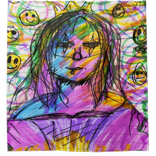 Mona Pop Douchegordijn (Voorkant)