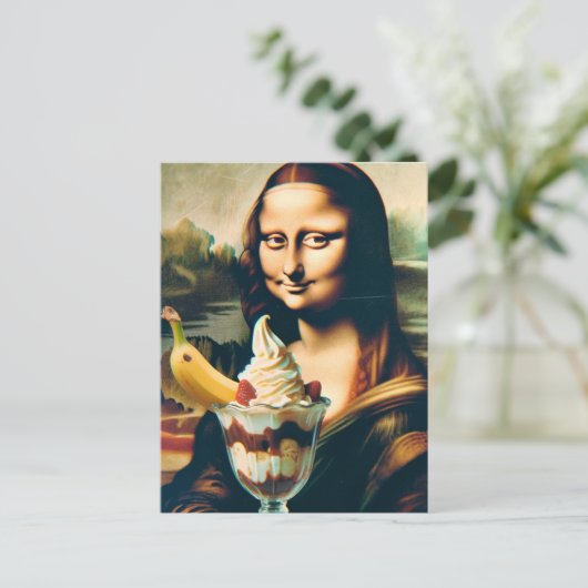 Mona Smile Ice Cream Sundae Briefkaart (Staand voorkant)