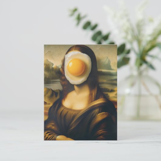 Mona Sunnyside Up Grappig Briefkaart (Staand voorkant)